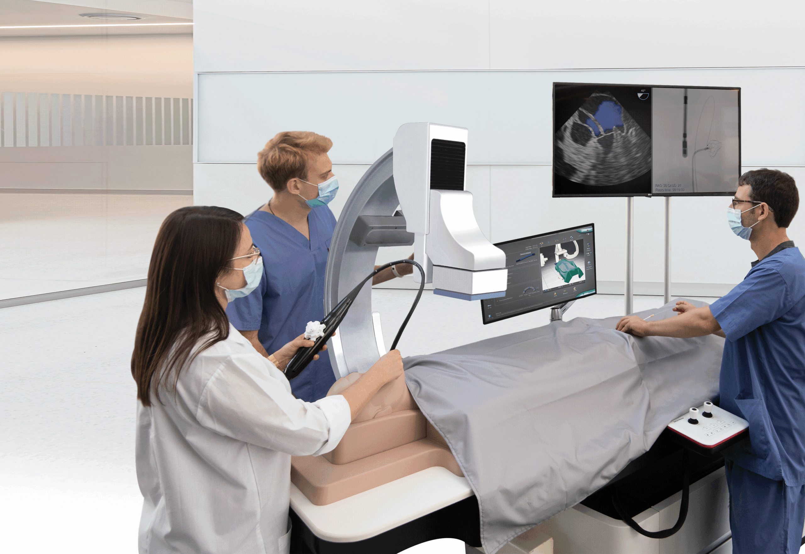 Training-Situation am Angio-Mentor von Surgical Science