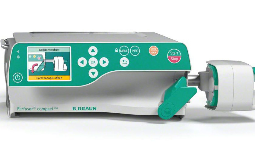 Perfusor compact plus von b.braun Detailaufnahme des Perfusor Compact plus