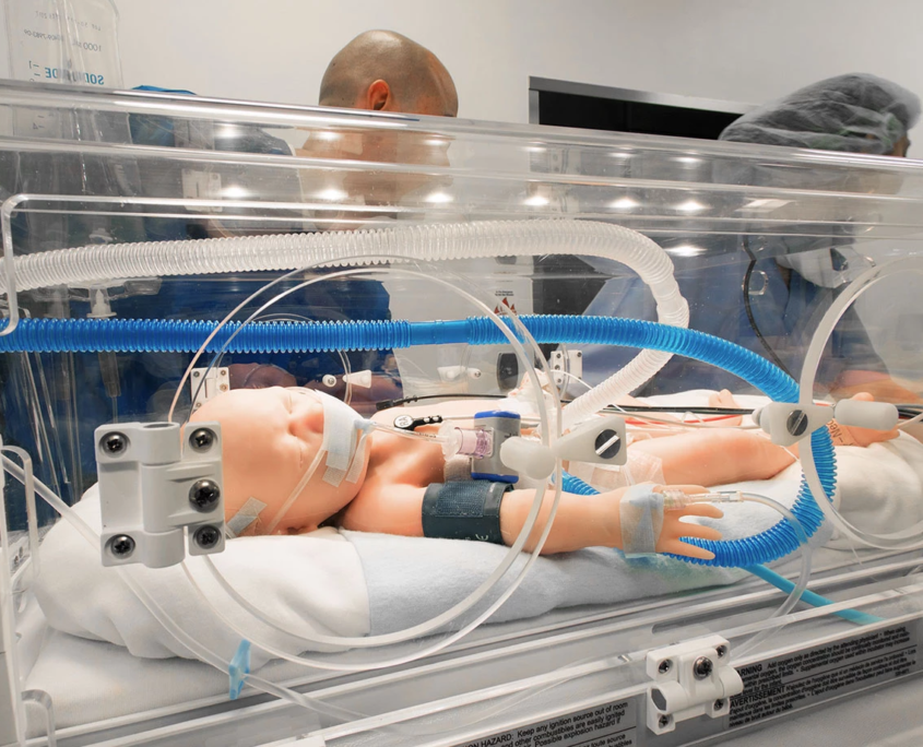 Gaumard-Super-Tory-S2220-transport-inkubator zwei Personen transportieren Neugeborenen-Simulator im Inkubator