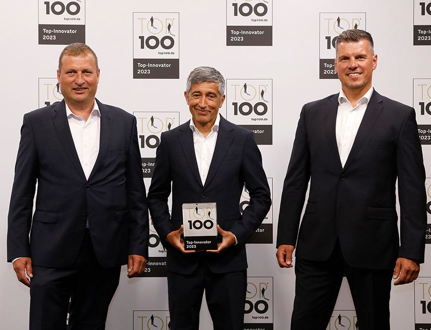 Geschäftsführer von Mefina Medical bei der Preisverleitung Top 100 Innovator