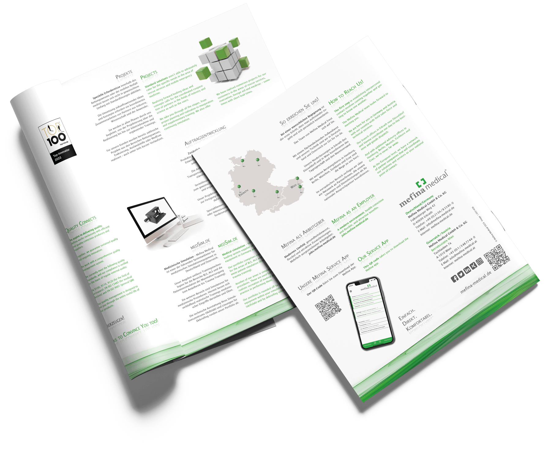 Image-Broschüre von Mefina Medical Image-Broschüre von Mefina Medical - Ihrem Hersteller und Dienstleister von Medizintechnik.