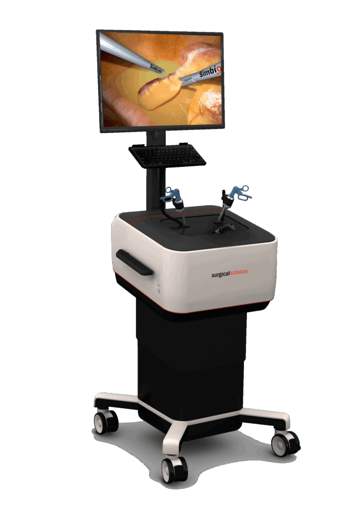 surgical-science-lap-mentor-ansicht Detailaufnahme des Lap-Mentor Laparoskopie-Simulators von Surgical Science