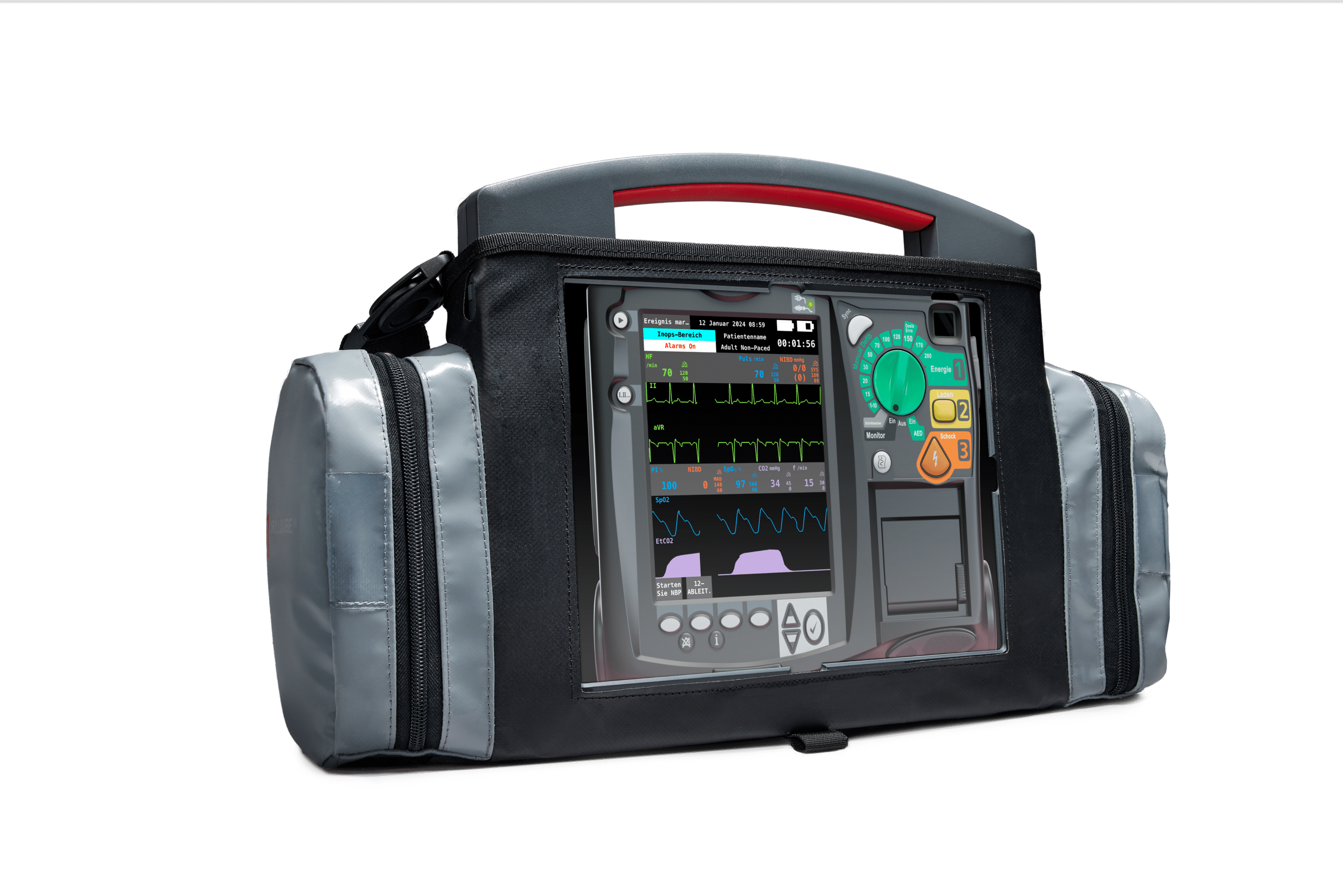 qubeMRx_L_Tasche_DE-1 qubeMRx von Skillqube in kleiner Tragetasche mit zwei Seitenfächern