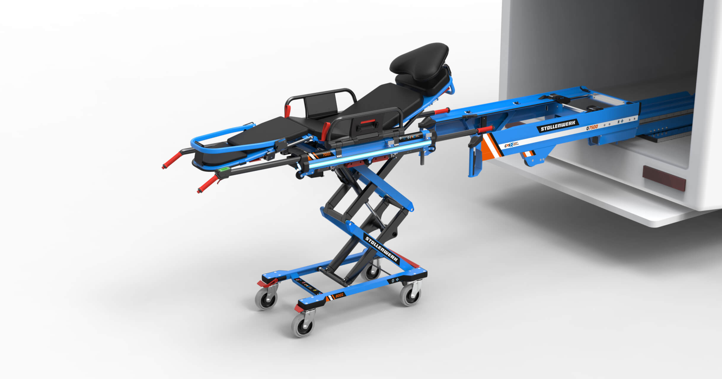 Beladeeinheit-7500-CPS-System-in-Funktion CPS-Fahrtragesystem und Beladeeinheit-7500 in Detailaufnahme mit Funktion im Fokus