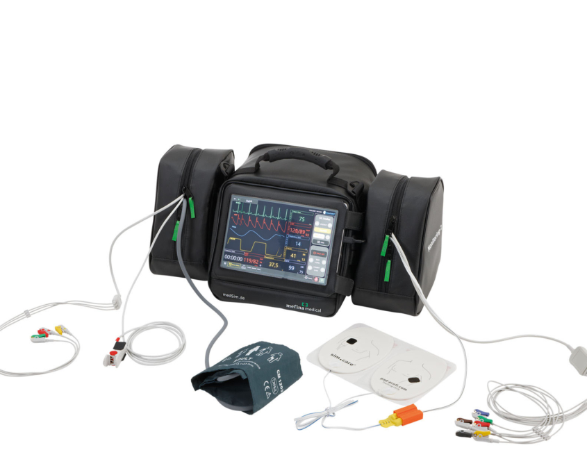 Detailaufnahme des MobilSim von Mefina mit allen Möglichkeiten zum anschließen