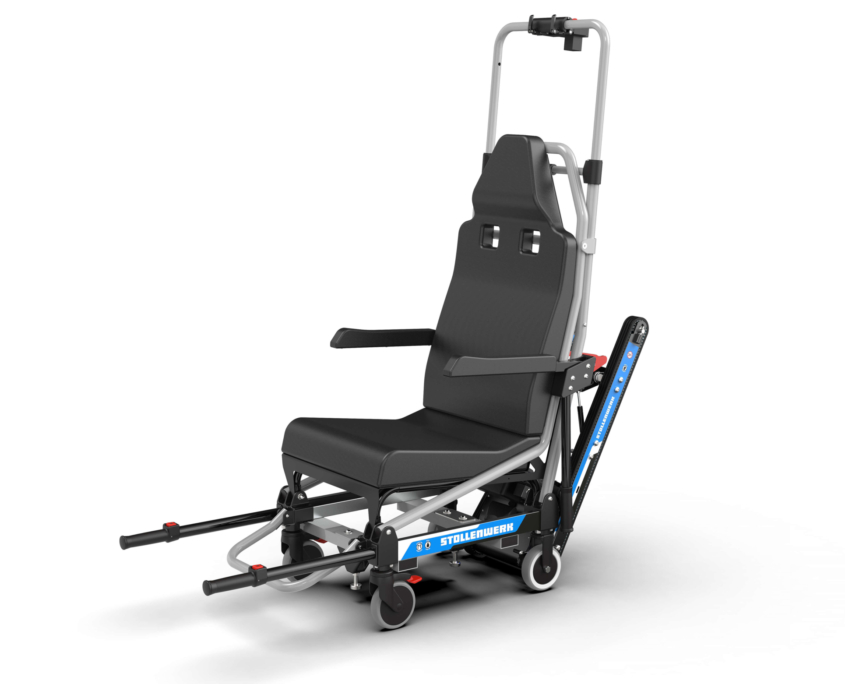 Stollenwerk_Treppenstuhl_Detailaufnahme Treppenstuhl von Stollenwerk in Fokusaufnahme