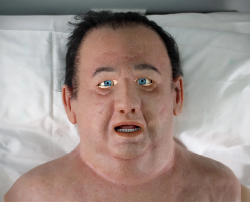 Simulation Collective - Patientensimulator Überzug Paul in Nahaufnahme