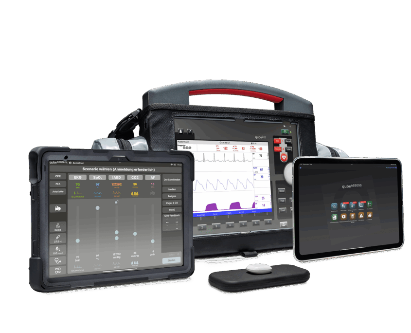 qubeC3 von Skillqube in Monitor-, Controller- und Assessment-IPad Ansicht