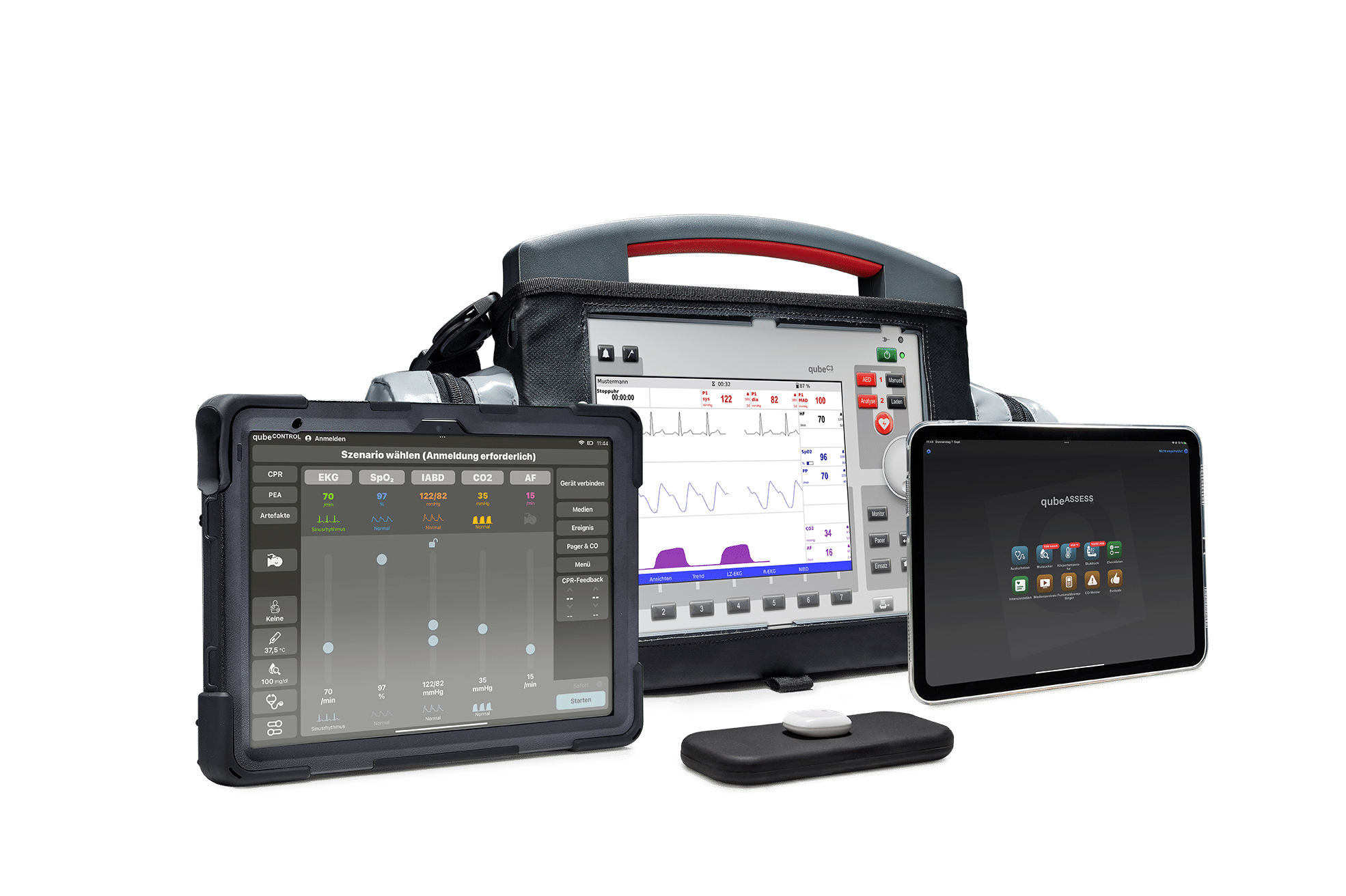 qubeC3_Trio_23_kleinere-Dateigroesse qubeC3 von Skillqube in drei Anzeigeversionen nebeneinander