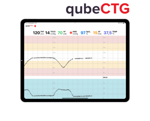 Mockup des Kardiotokograph-Überwachungssystem zur Simulation mit Herzfrequenz auf Display