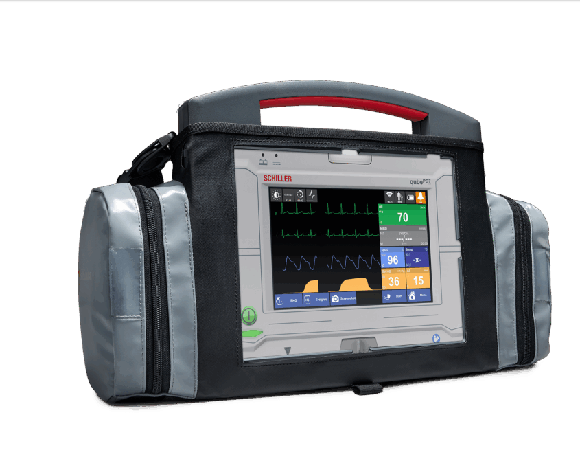 qubePG7_L_Tasche_23_small EKG-Patientenmonitor Simulator qubePG7 in Transporttasche L