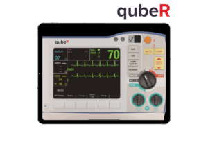 EKG-Simulator qubeR zur Simulation mit verschiedenen Modi auf Display