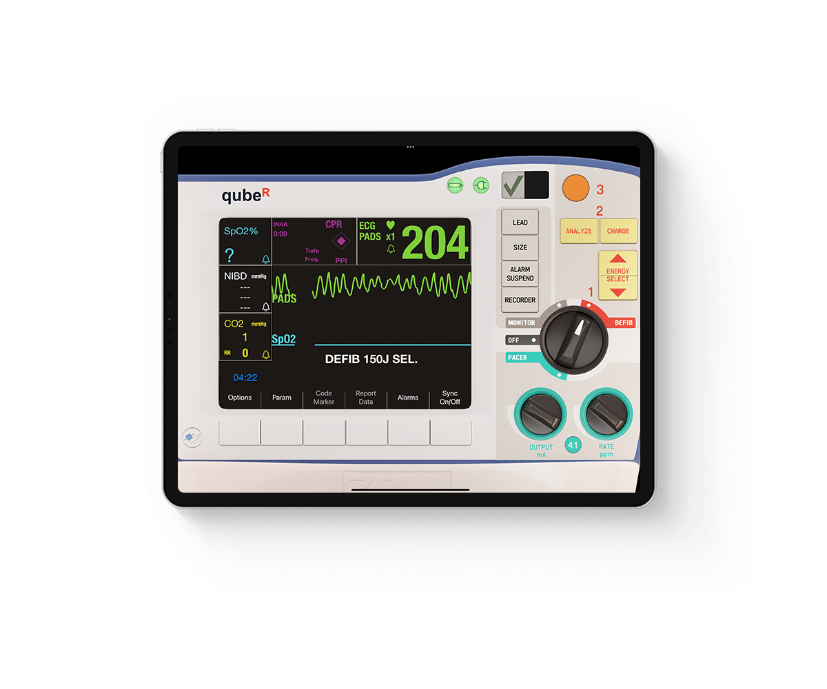 Detailansicht des qubeR von Skillqube auf einem Tablet aktiv im Einsatz