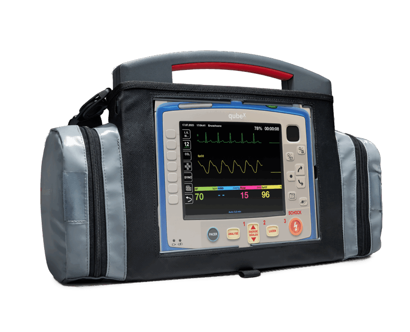 Detailansicht des qubeX Advanced von Skillqube im aktiven Einsatz auf einem Tablet