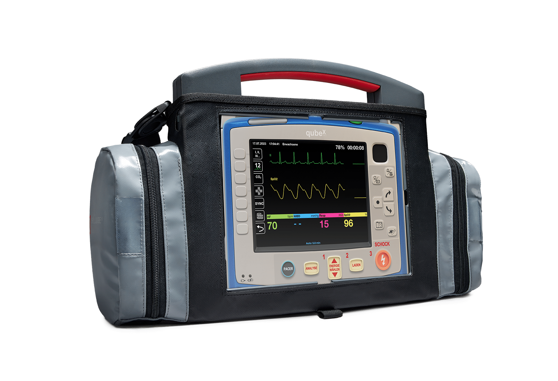 Detailansicht des qubeX Advanced von Skillqube im aktiven Einsatz auf einem Tablet