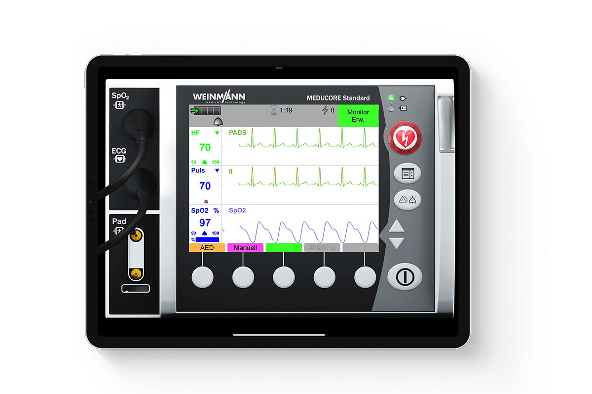 qubemc_ipadscreen_01web qubeMC basierende auf dem Meducorde Standart von Weinmann in der Detailansicht
