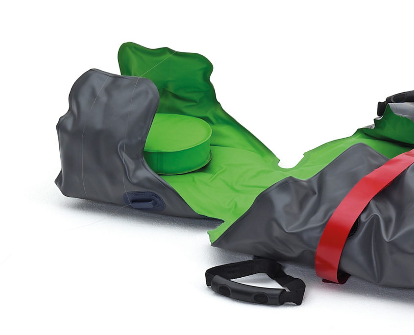 Unterfütterung an Kopf der Vakuummatratze der EMS - Vac-Serie von Mefina